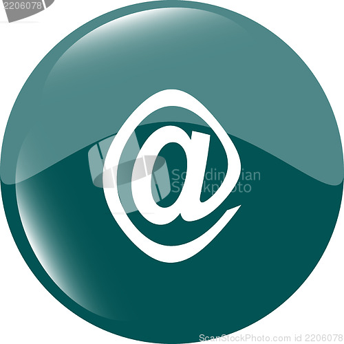 Image of E-mail icon glossy button