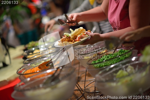 Image of buffet food