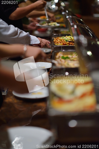 Image of buffet food