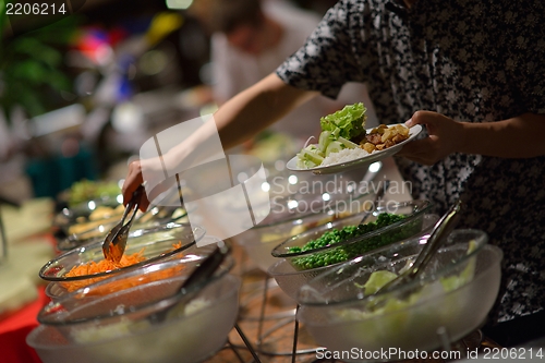 Image of buffet food