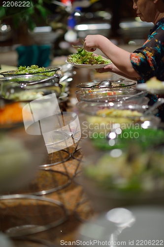 Image of buffet food