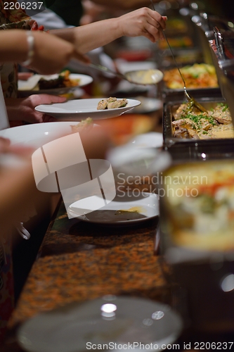 Image of buffet food