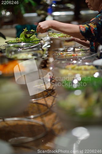 Image of buffet food