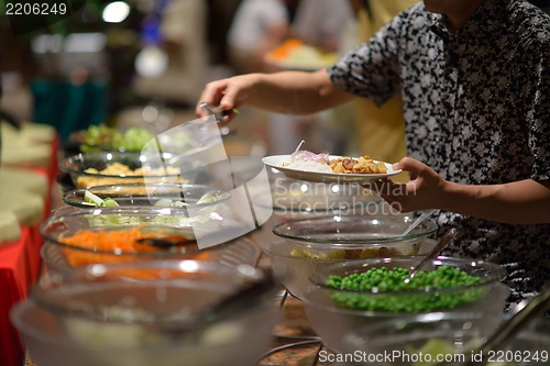 Image of buffet food