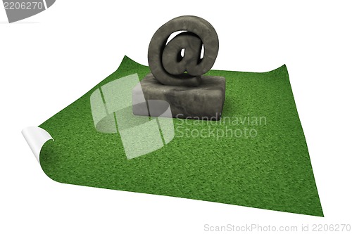 Image of stone email symbol