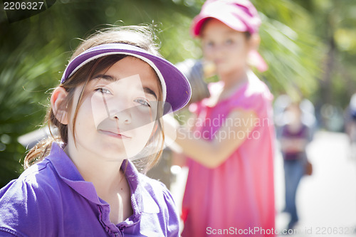 Image of Pretty Young Sisters Portrait Outside