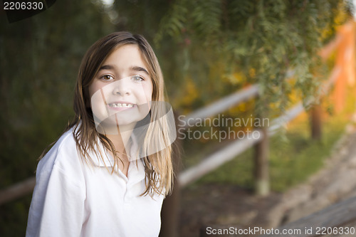 Image of Young Child Girl Portrait Outside