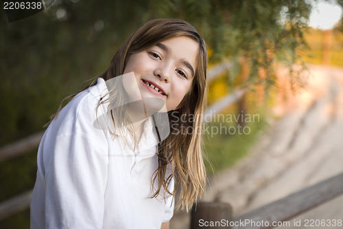 Image of Young Child Girl Portrait Outside