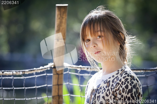 Image of Young Child Girl Portrait Outside