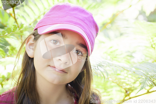 Image of Young Child Girl Portrait Outside