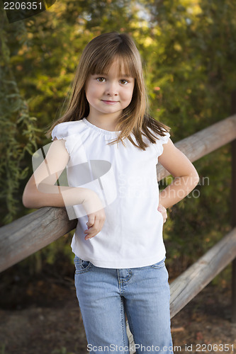 Image of Young Child Girl Portrait Outside