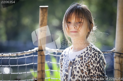 Image of Young Child Girl Portrait Outside