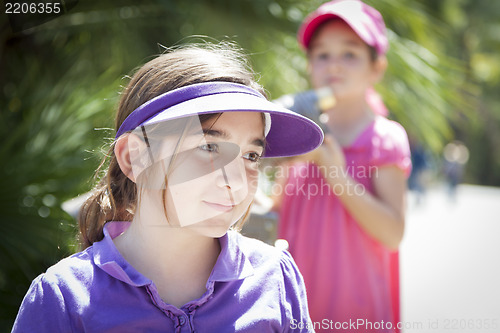 Image of Pretty Young Sisters Portrait Outside