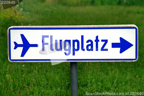 Image of sign Flugplatz airport