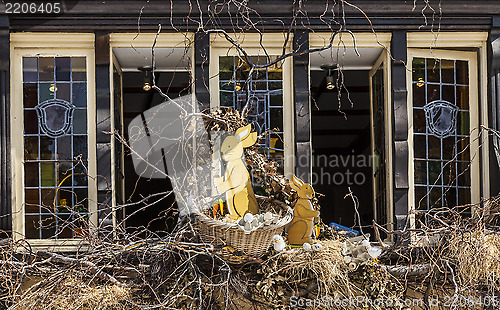 Image of Easter Decorated Window in Colmar