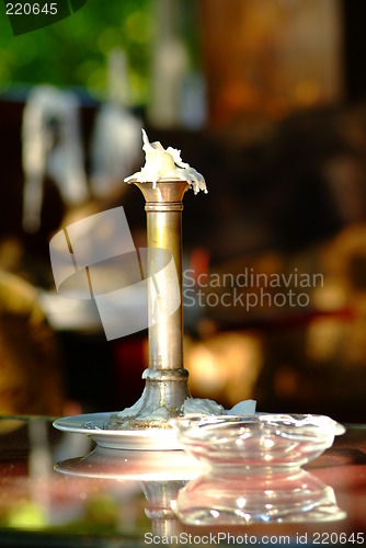 Image of candleholder and ashtray