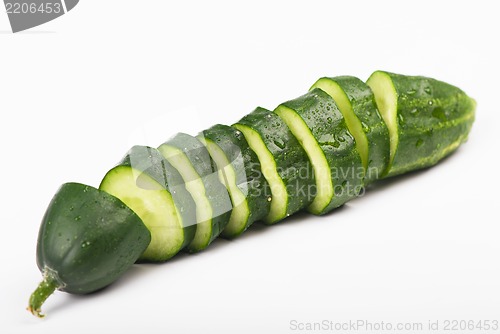 Image of The cut cucumbers