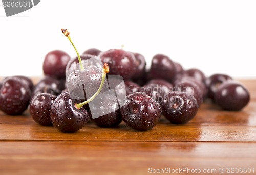 Image of Red, ripe, juicy cherries
