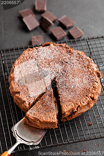 Image of Chocolate cake and squares