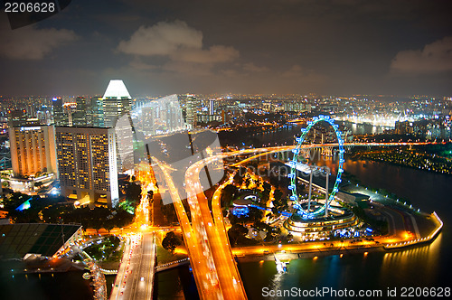 Image of Singapore's night cityscape