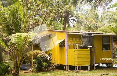 Image of rustic guest  cabana Little Corn Island Nicaragua Central Americ