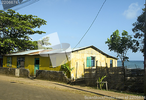 Image of editorial Nico's bar disco fish processing center Corn Island Ni