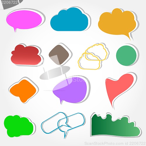 Image of set of cloud icon computing concept design