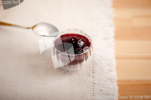 Image of berry jam bowl closeup
