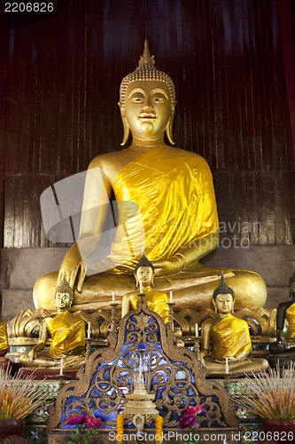 Image of Buddha statue Wat Phan Tao temple Chiang Mai