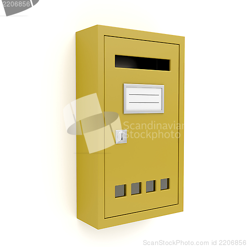 Image of Yellow mailbox