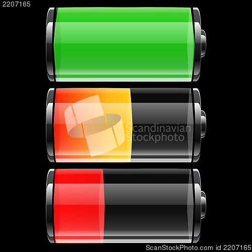 Image of Battery set with color levels 