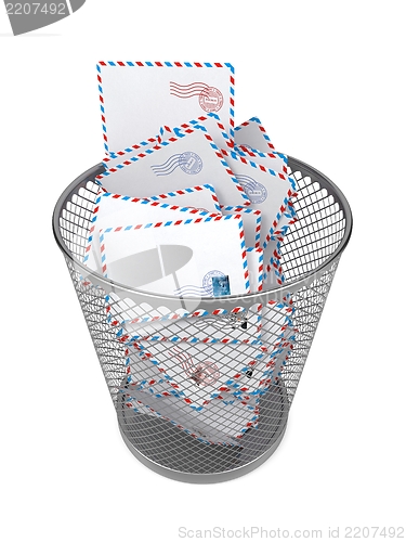 Image of Envelopes in the Trash.