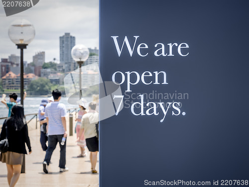 Image of we are open seven days