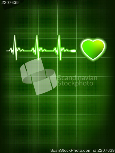 Image of Heart beating monitor. EPS 8