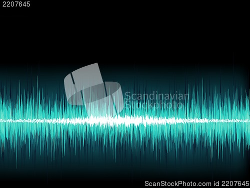 Image of Blue sound wave on white background. + EPS8