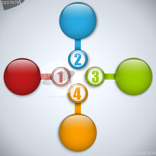 Image of Set of Colorful Frames with Numbers