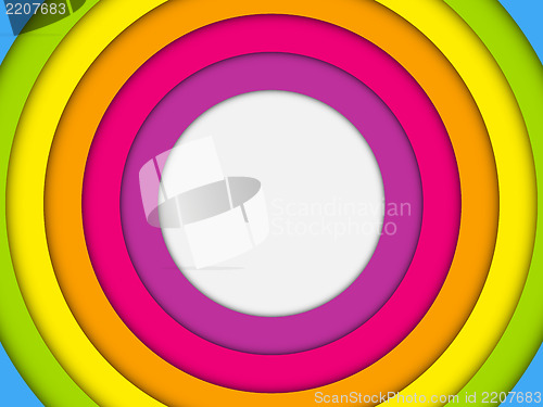 Image of Colorful Frame with Circles Rainbow