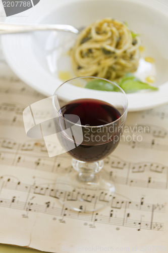 Image of Red Wine And Pasta