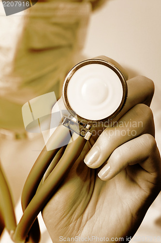 Image of Young doctor with stethoscope.