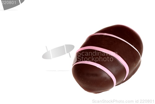 Image of A piece of Raspberry cream semi-sweet chocolate