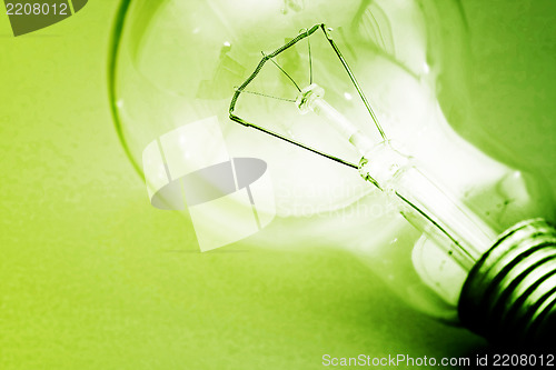 Image of Background with lit lightbulb