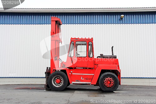 Image of Red Forklift Truck