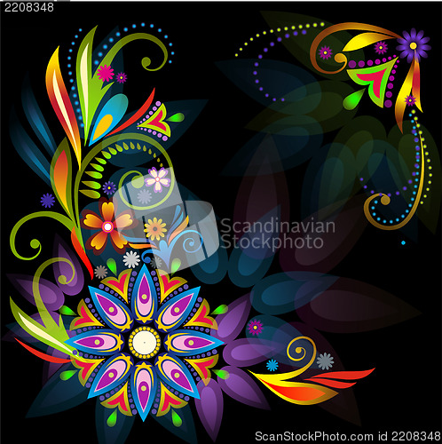 Image of Decorative frame with flowers