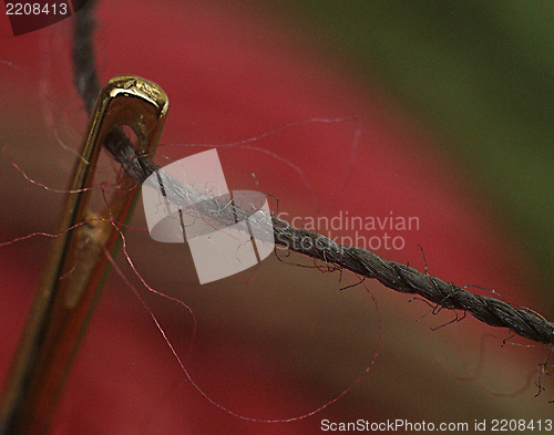 Image of needle head and thread