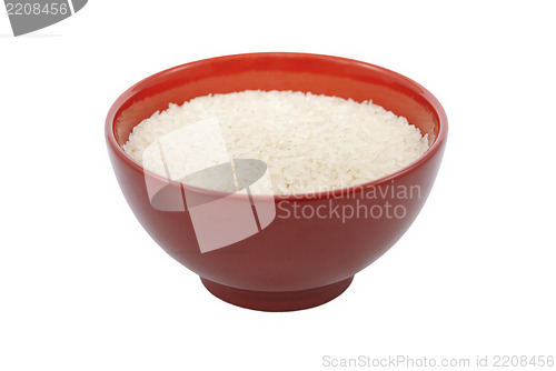 Image of Rice in Red Bowl