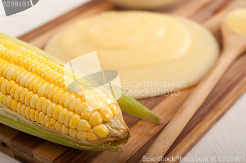 Image of polenta corn maize flour cream