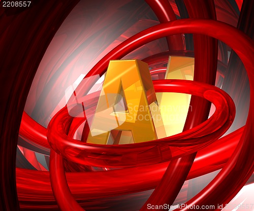Image of letter in abstract space