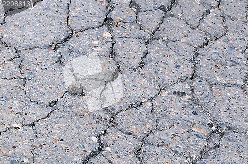 Image of Cracked Asphalt Road