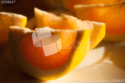 Image of Freshly harvested grapefruit on plate