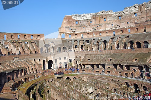 Image of Tourists inside Colosseum